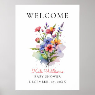 Wildblume Baby in bloßem Poster