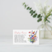 Wildblume Baby in blühender Aquarellverschlusskart Begleitkarte (Stehend Vorderseite)