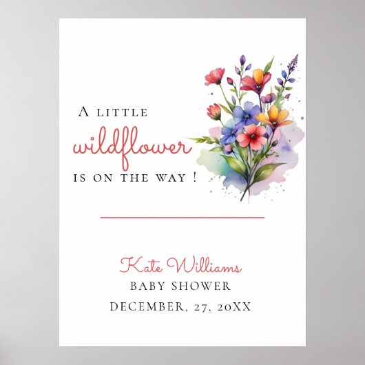 Wildblume Baby in Blüte Poster (Vorne)