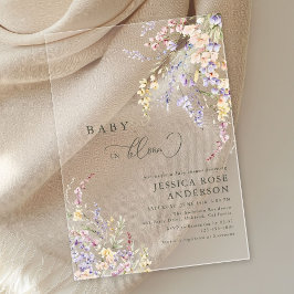 Wildblume Baby in Blütendusche Acryleinladungen