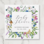 Wildblume Baby in Blütendusche Geschenkanhänger (Vorderseite)