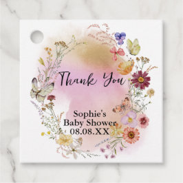 Wildblume Baby in Blütendusche Geschenkanhänger