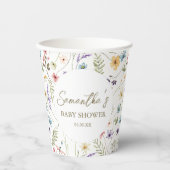 Wildblume Baby in Blütendusche Pappbecher (Vorderseite)