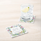 Wildblume Baby in Blütendusche Rechteckiger Pappuntersetzer (Vor Ort)