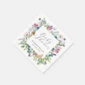 Wildblume Baby in Blütendusche Serviette (Ecke)