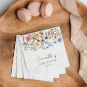 Wildblume Baby in Blütendusche Serviette