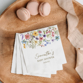Wildblume Baby in Blütendusche Serviette