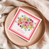 Wildblume Baby in Blütendusche Serviette