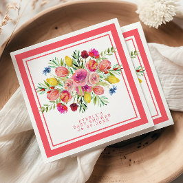 Wildblume Baby in Blütendusche Serviette