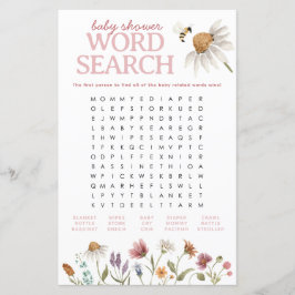 Wildblume Baby Shooter Word Search Game Sheet