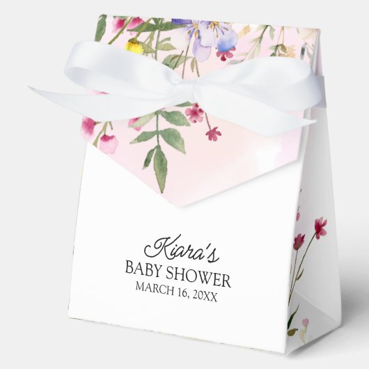 Wildblume Baby Showbox Geschenkschachtel (Vorderseite)