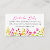 Wildblume Baby Showbücher für Baby QR Code Begleitkarte (Vorderseite)