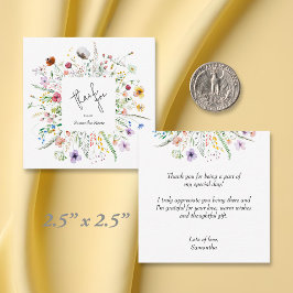 Wildblume Baby Showbudget Danke Mitteilungskarte