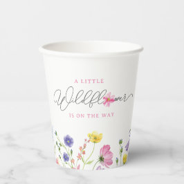 Wildblume Baby Showcup | Eigener Text | Floral Pappbecher