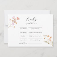 Wildblume Baby Shower Advisor Game