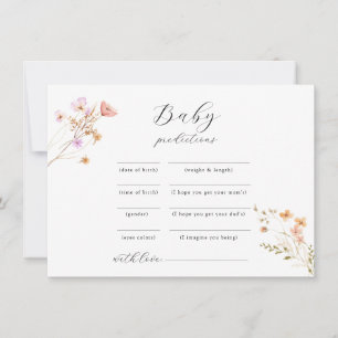 Wildblume Baby Shower Advisor Game Feiertagskarte