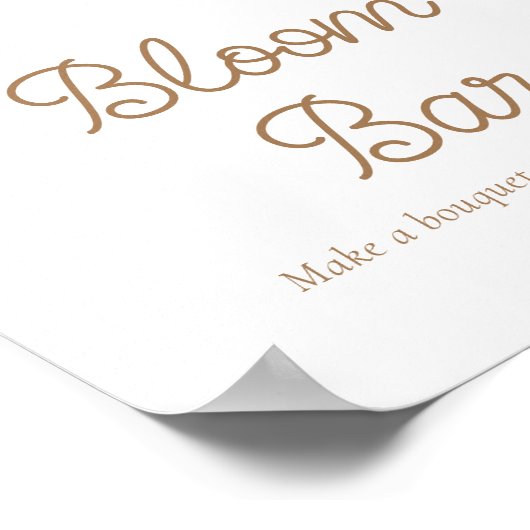 Wildblume Baby Shower Bloom Bar Poster (Ecke)
