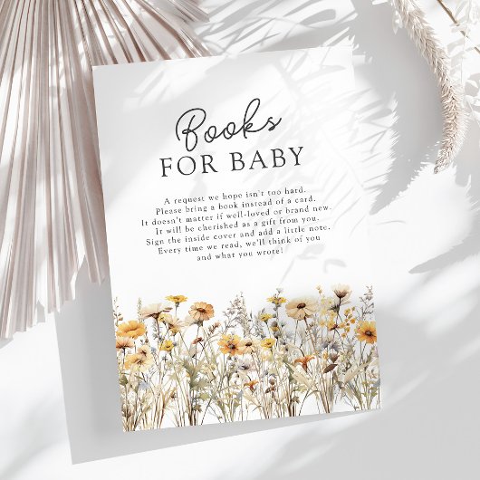 Wildblume Baby Shower Books for Baby Begleitkarte
