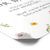 Wildblume Baby Shower Books for Baby Poster (Ecke)