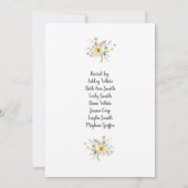 Wildblume Baby Shower Einladung Vorlage, Blumenmus (Rückseite)