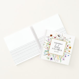 Wildblume Baby Shower Gästebuch Notizblock