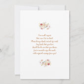 Wildblume Baby Shower Girl Einladung (Rückseite)