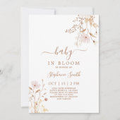 Wildblume Baby Shower Girl Einladung (Vorderseite)