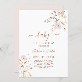 Wildblume Baby Shower Girl Einladung