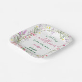 Wildblume Baby Shower Girl Pink Pappteller (Gewinkelt)