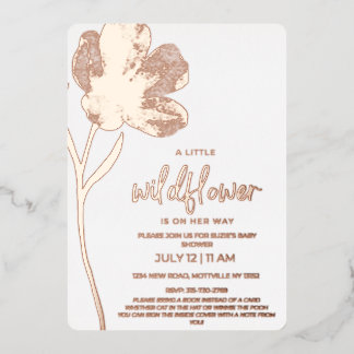 Wildblume Baby Shower Initiation Folieneinladung
