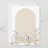 Wildblume Baby Shower Invitation Girl Einladung (Rückseite)