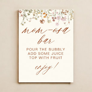 Wildblume Baby Shower Mama-Osa Bar Poster