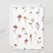 Wildblume Baby Shower Mommy oder Daddy Game Card Einladung (Rückseite)