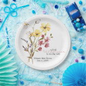 Wildblume Baby Shower Paper Plate Pappteller (Party)