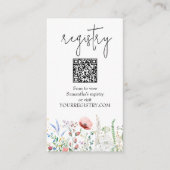 Wildblume Baby Shower Registry Begleitkarte (Vorderseite)