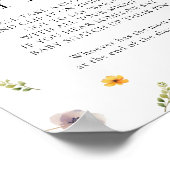 Wildblume Baby Shower Say Baby Game nicht Poster (Ecke)