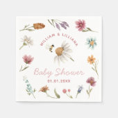 Wildblume Baby Showpapier Napkin Serviette (Vorderseite)