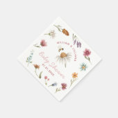 Wildblume Baby Showpapier Napkin Serviette (Ecke)