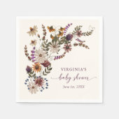 Wildblume Baby Showpapier Napkins Serviette (Vorderseite)
