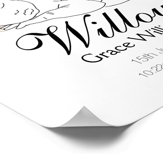 Wildblume Baby Stats Poster (Ecke)