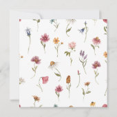 Wildblume Baby Taufe Einladung (Rückseite)