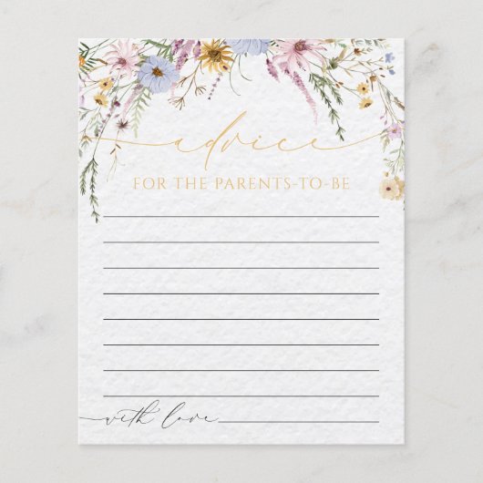 Wildblume Babyberatung für die Eltern (Vorderseite)