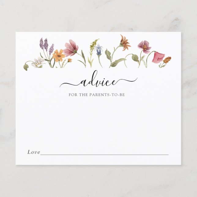 Wildblume Babyberatung für die künftigen Eltern (Vorderseite)