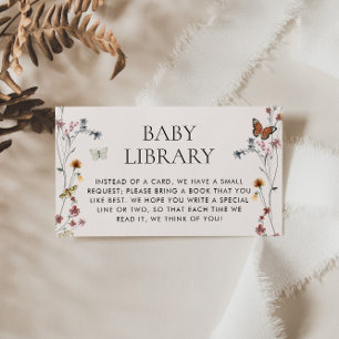 Wildblume Babybibliothek, Bücher für Babybetten Begleitkarte
