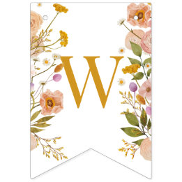 Wildblume Babyduschbanner, Thema Garden Party Wimpelkette