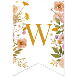 Wildblume Babyduschbanner, Thema Garden Party Wimpelkette