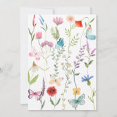 Wildblume Babyduschberatung und Vorhersagekarte Einladung (Rückseite)