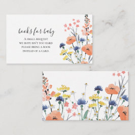 Wildblume Babyduschbücher für Kinder Begleitkarte