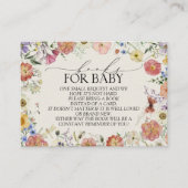 Wildblume Babyduschbücher für Kinder Begleitkarte (Vorderseite)