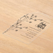 Wildblume Babydusche Acryleinladungen (Ablage )